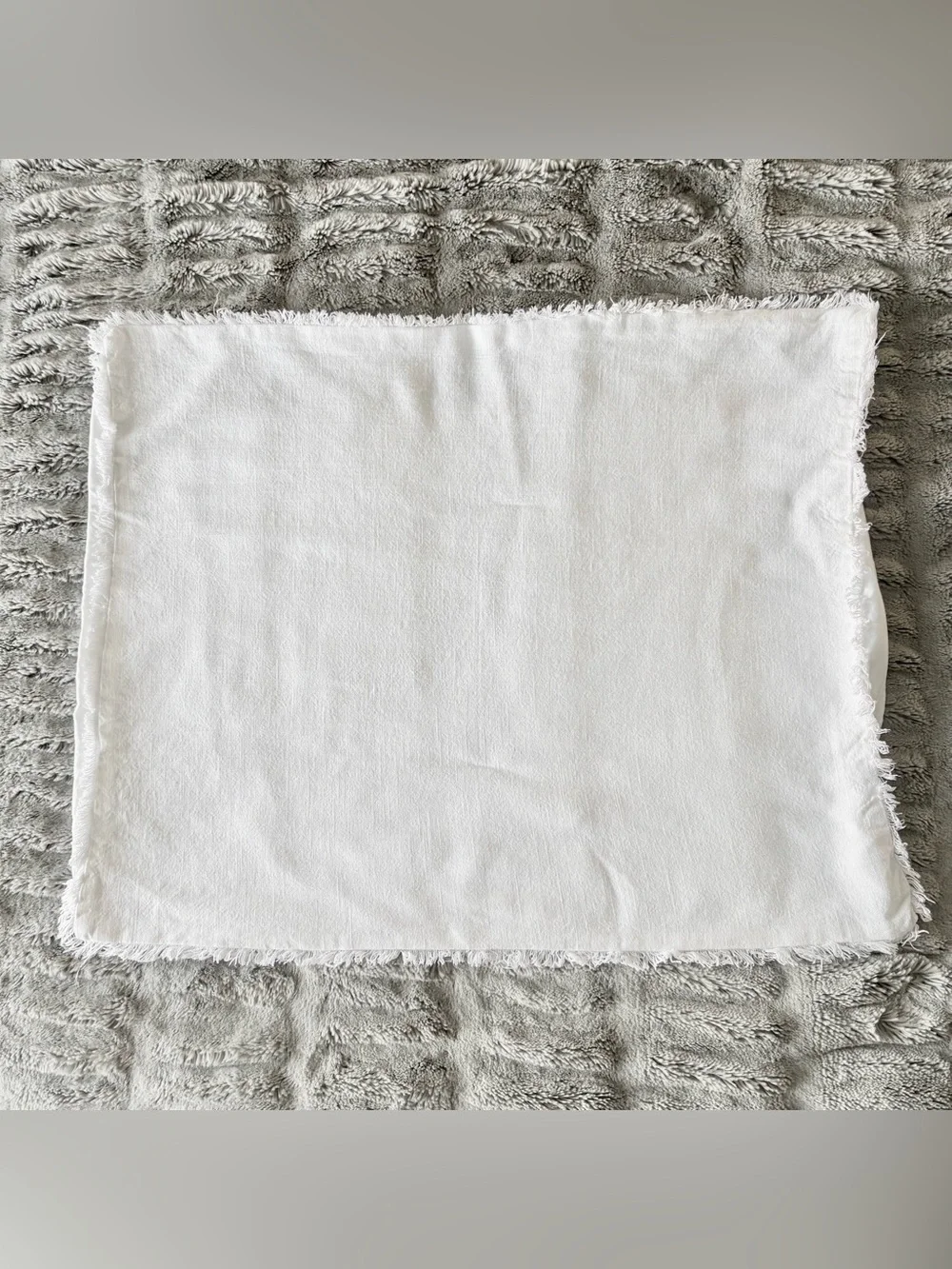 Casaluna‎ Heavyweight Linen Blend Standard Pillow Sham White EUC